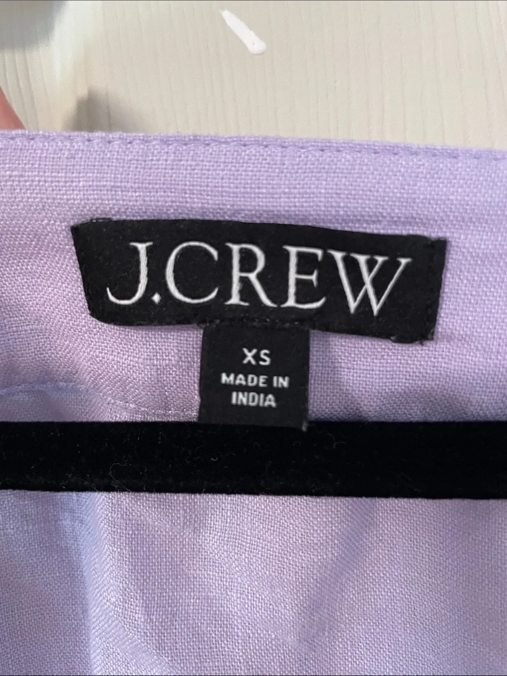 J. Crew Lavender Button-Front Square Neck Linen Blouse
